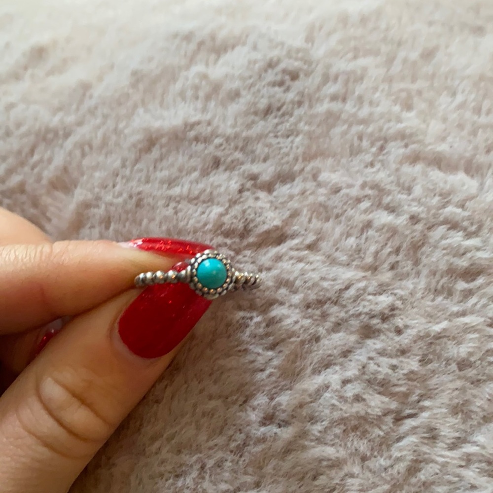 Pandora silver turquoise ring